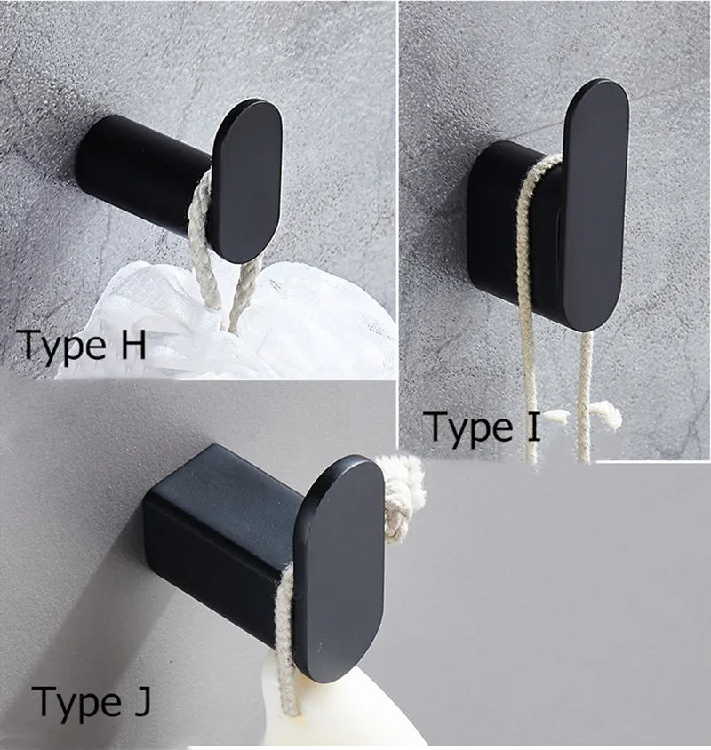 Black Stainless Steel Wall Hooks