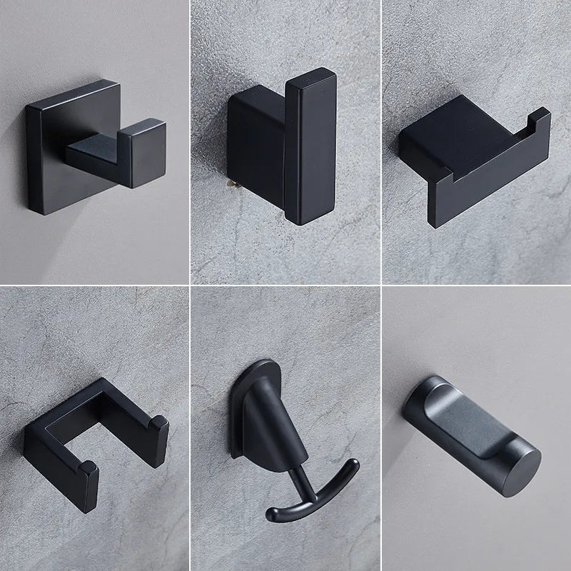 Black Stainless Steel Wall Hooks