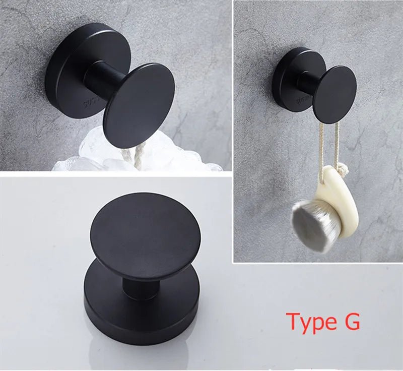 Black Stainless Steel Wall Hooks