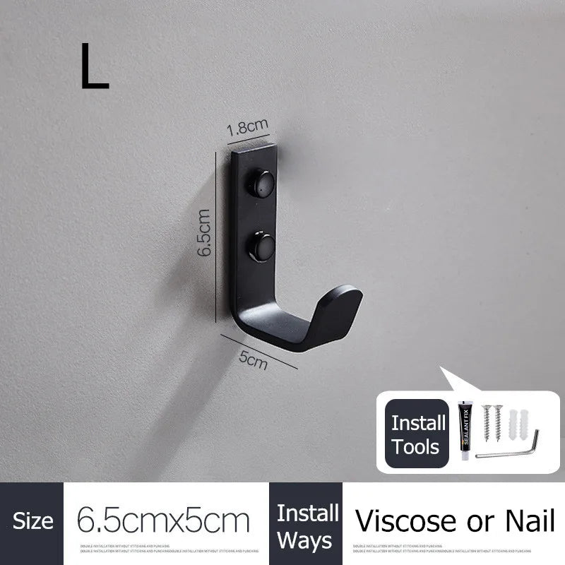 Black Stainless Steel Wall Hooks