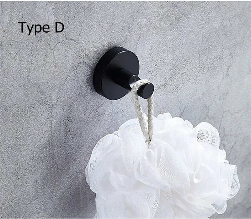 Black Stainless Steel Wall Hooks