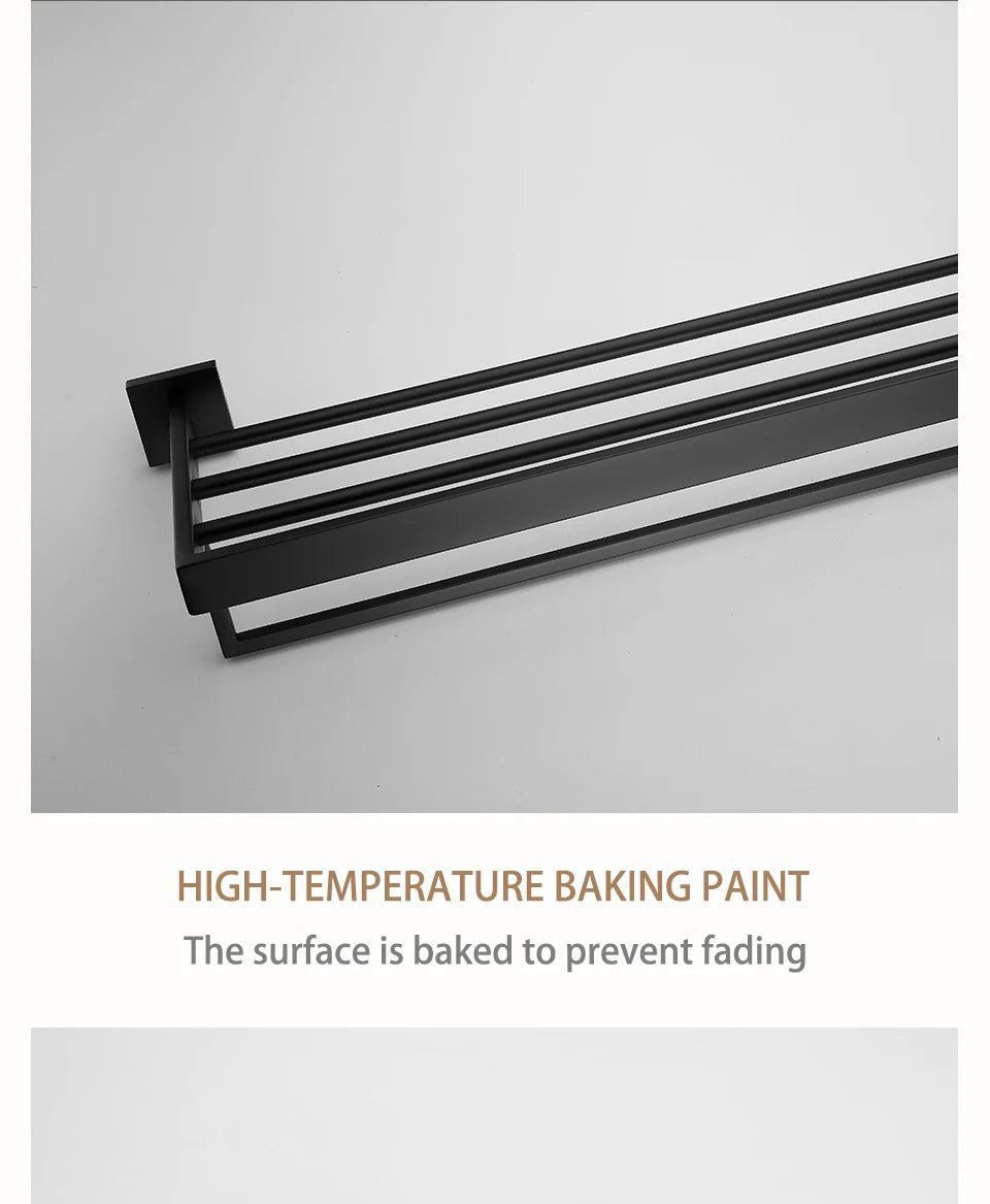 Matt Black Bathroom Hardware & Accessory Kit