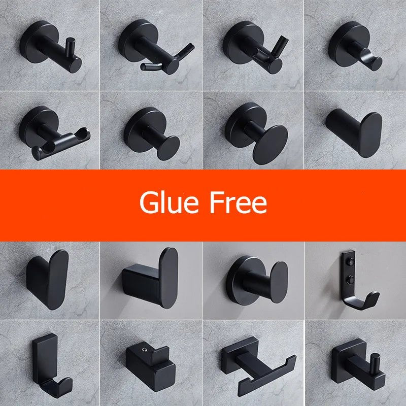 Black Stainless Steel Wall Hooks