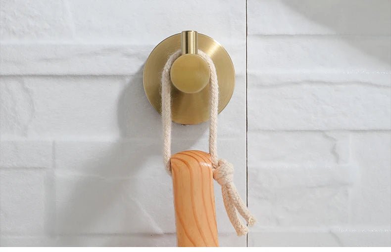 Gold Brushed Bathroom Hardware Set – Wall-Mounted Holders & Accessories