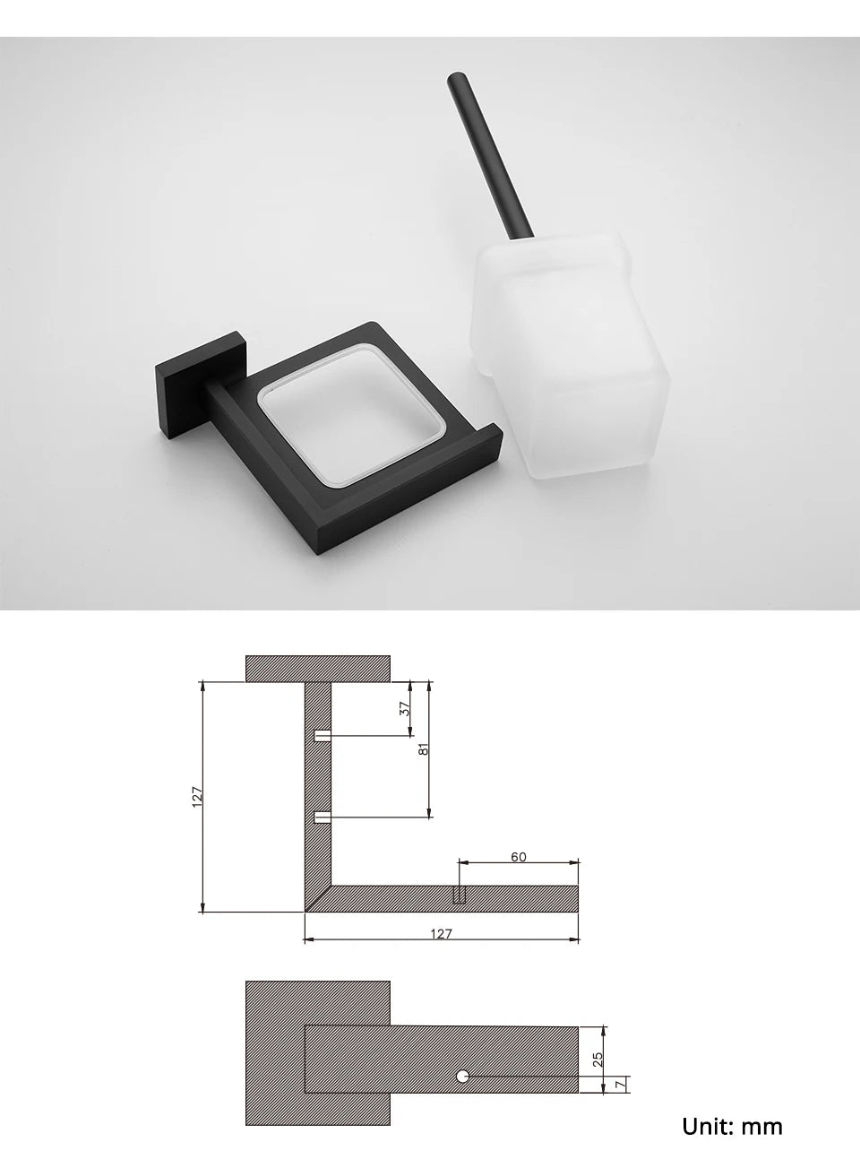 Matt Black Bathroom Hardware & Accessory Kit