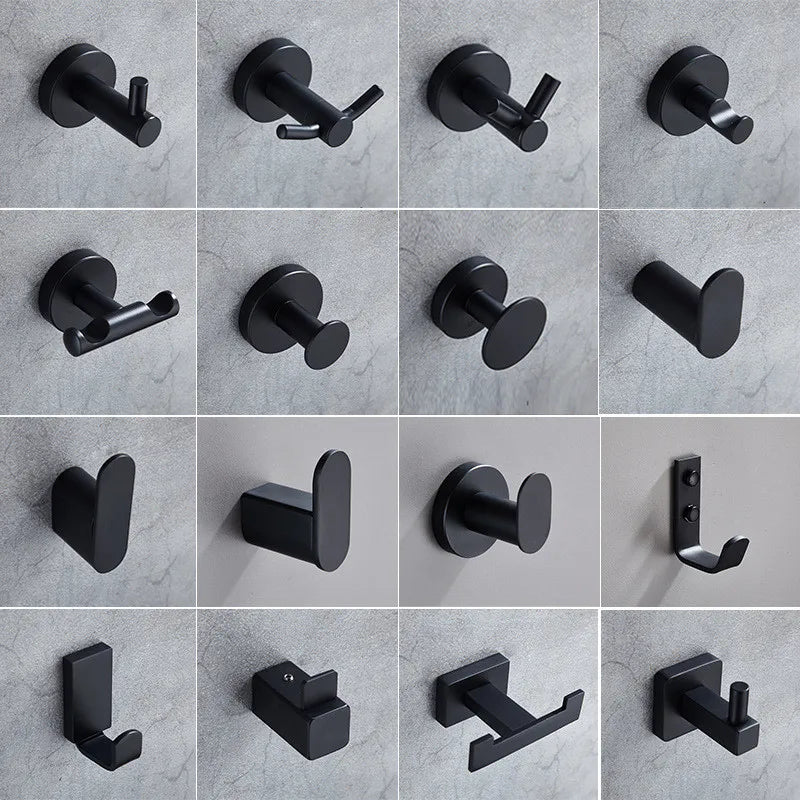 Black Stainless Steel Wall Hooks