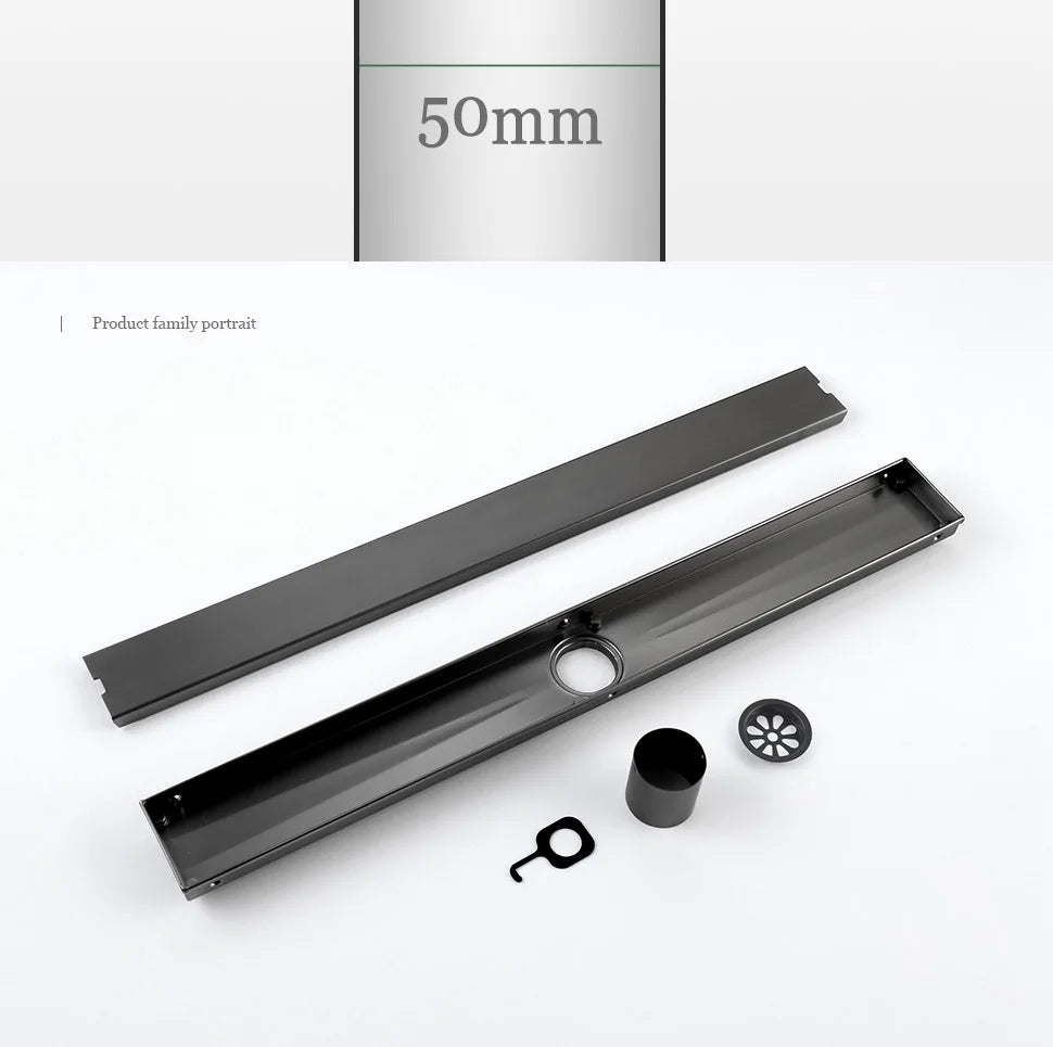 Brushed Gold Invisible Square Floor Drain