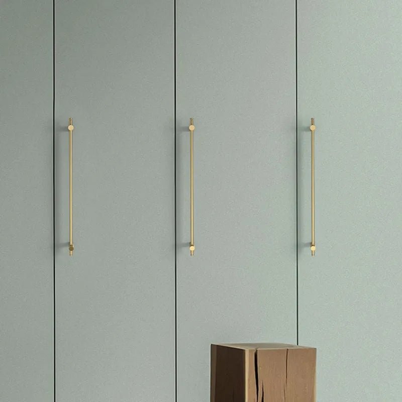 Luxury Adjustable Gold Brass Handle – Long Wardrobe & Cabinet Door Pull