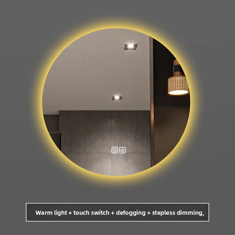Round LED Smart Bathroom Mirror – High Definition Back-Lit