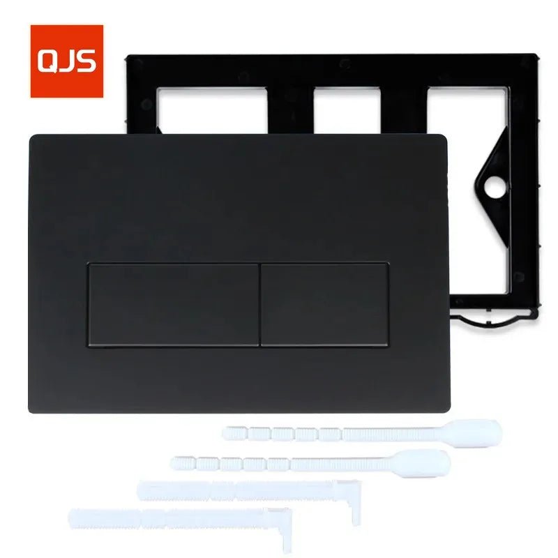 Dual Flush Plate with Lever & Mounting Frame – Matte Black (Sigma Compatible)