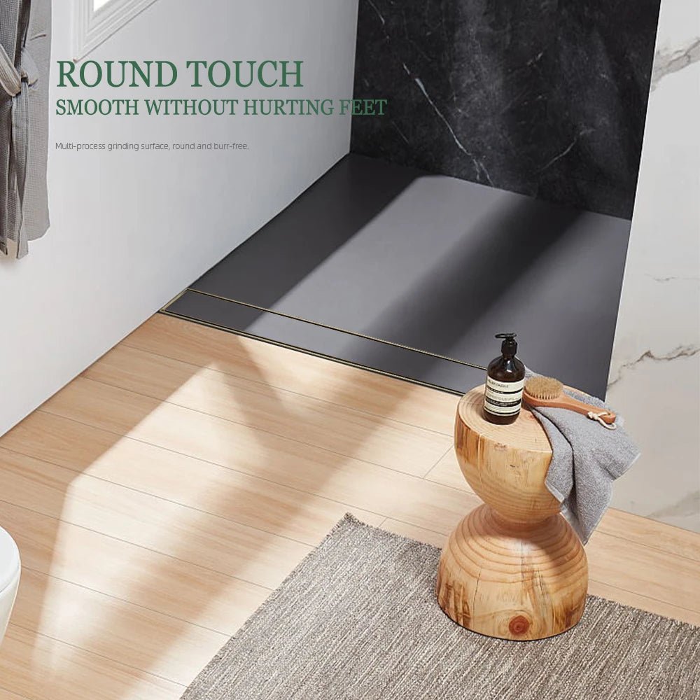 Brushed Gold Invisible Square Floor Drain