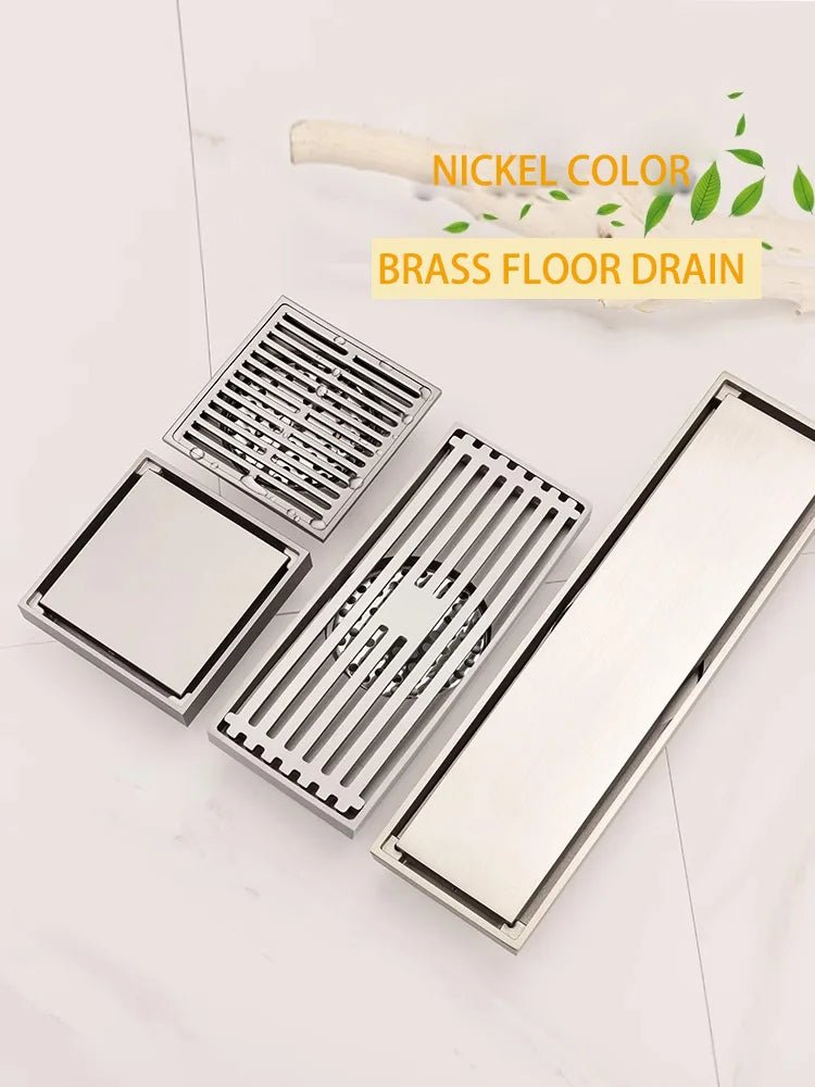 Brushed Nickel Invisible Strip Floor Drain
