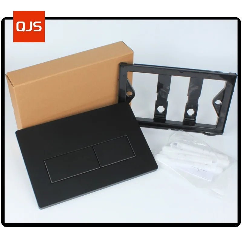 Dual Flush Plate with Lever & Mounting Frame – Matte Black (Sigma Compatible)