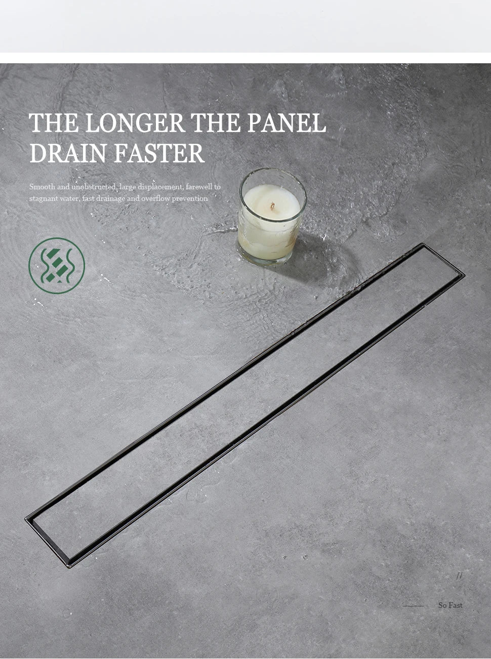 Brushed Gold Invisible Square Floor Drain