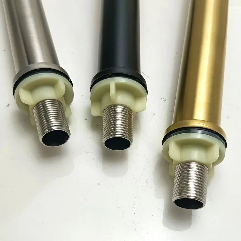 Black & Gold Stainless Steel Basin Faucet – Quick-Open Single Cold Tap