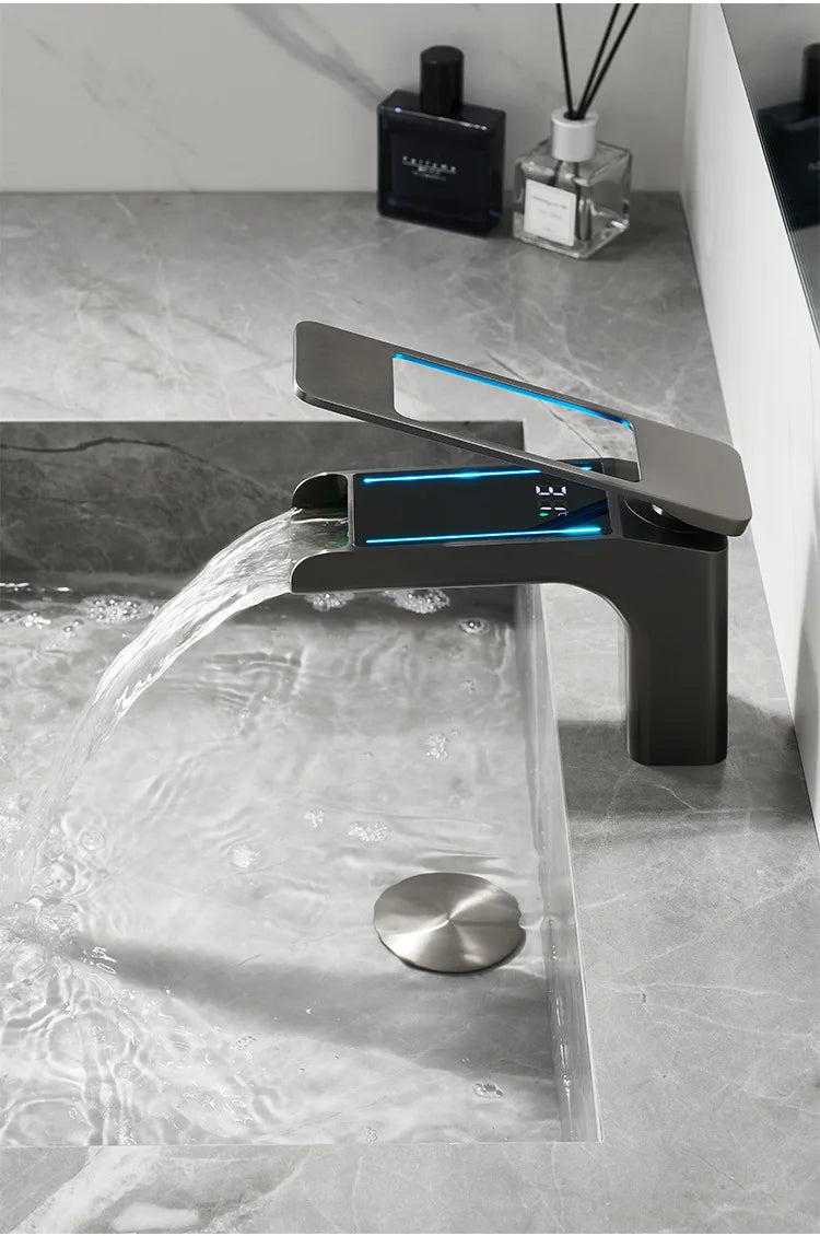 High-Quality Grey Basin Faucet – Brass Bathroom Vanity Tap