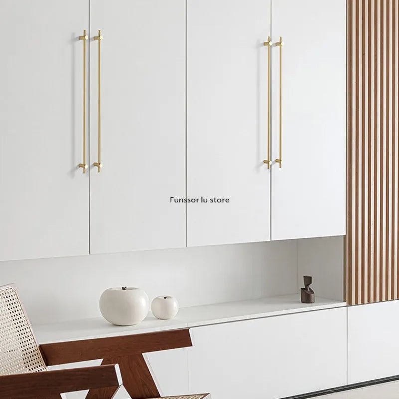 Luxury Adjustable Gold Brass Handle – Long Wardrobe & Cabinet Door Pull