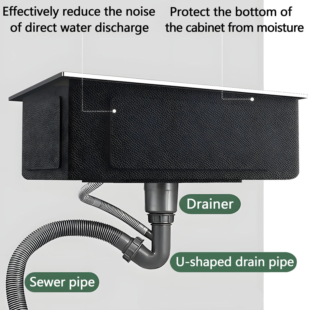 Stainless Steel Farmhouse Kitchen Sink – Single Bowl with Faucet & Drain
