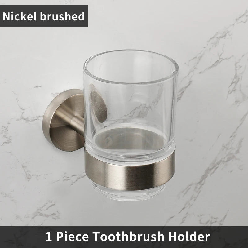 Brushed Stainless Steel Bathroom Hardware Set