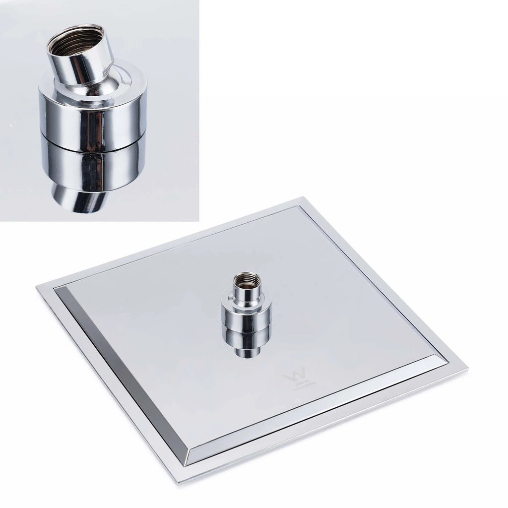 Square Rain Shower Set with 3-Mode Handheld and Sliding Rail