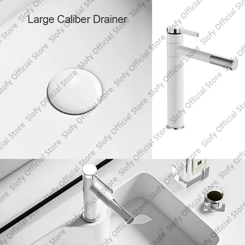 Modern White Ceramic Bathroom Basin – Luxury Multi-Size Artistic Sink