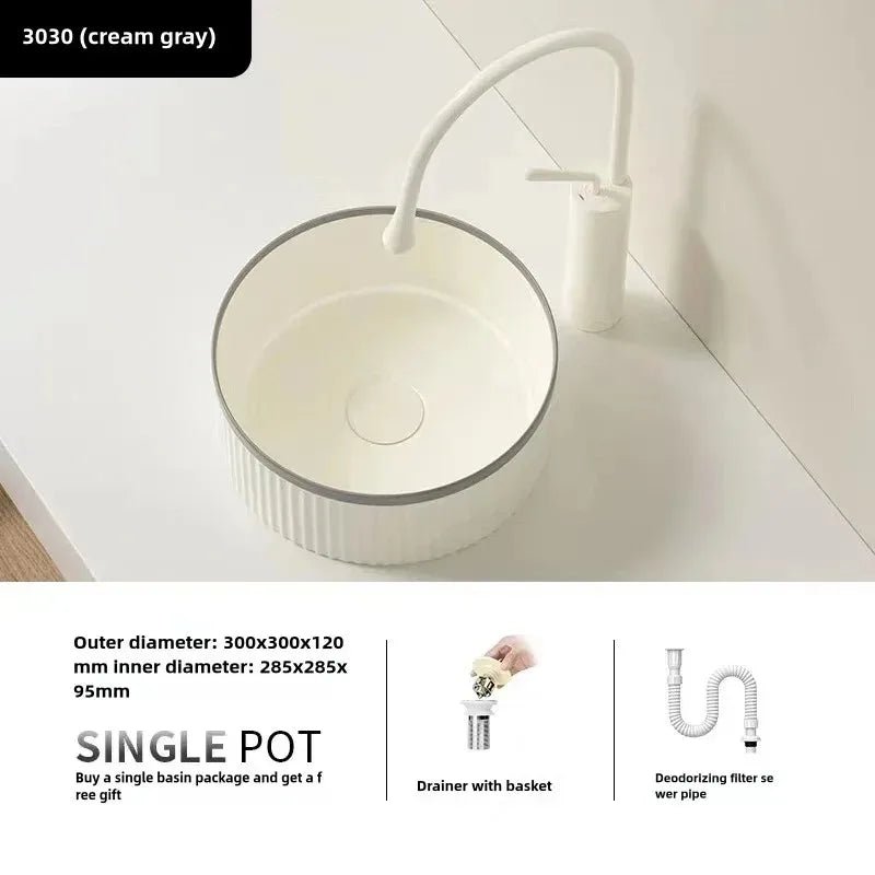 Modern Large Ceramic Bathroom Basin – Vanity Sink