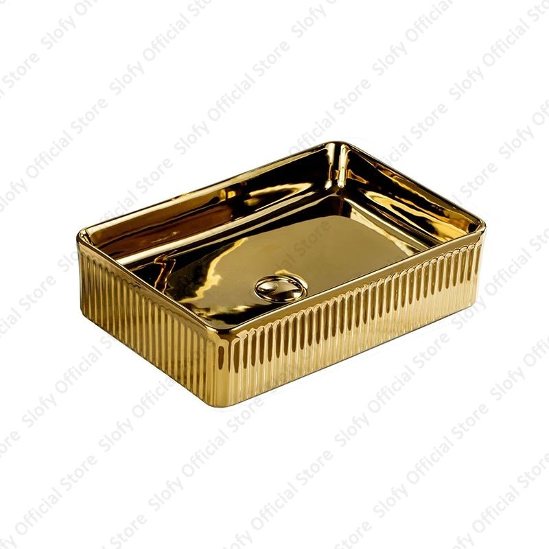 Rectangle Luxury Ceramic Countertop Basin – Modern Vanity Sink