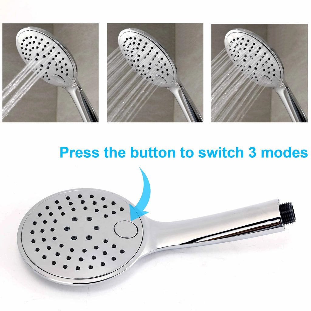 Chrome 9" Rain Shower with Adjustable Sliding Rail