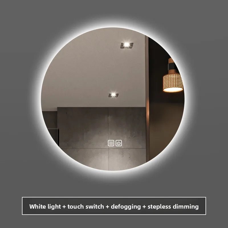 Round LED Smart Bathroom Mirror – High Definition Back-Lit