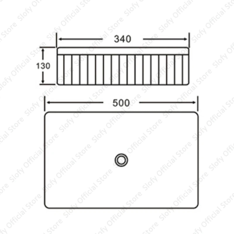 Rectangle Luxury Ceramic Countertop Basin – Modern Vanity Sink