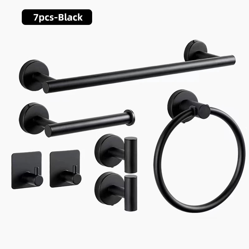 Stainless Steel Wall-Mounted Bathroom Hardware Set