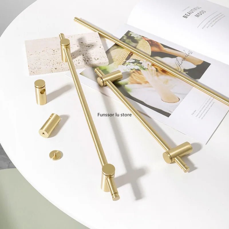 Luxury Adjustable Gold Brass Handle – Long Wardrobe & Cabinet Door Pull