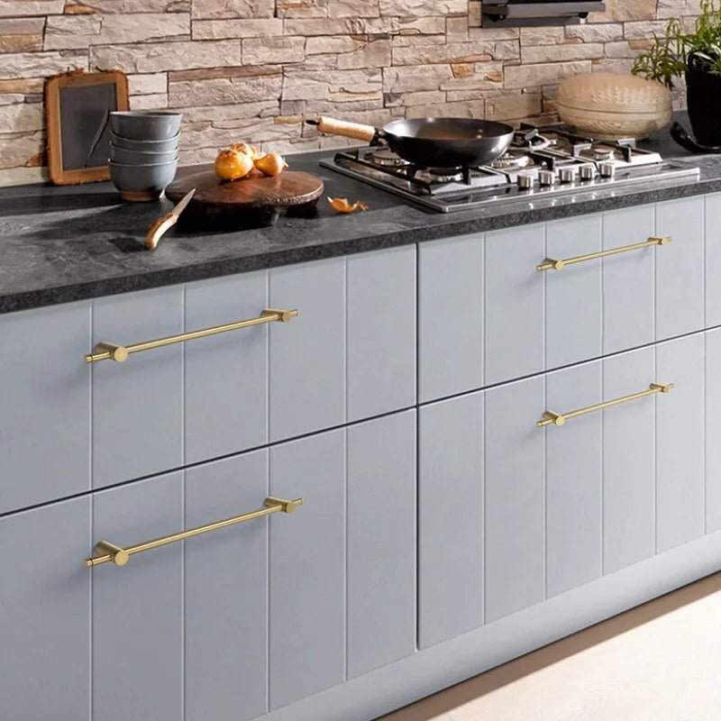 Luxury Adjustable Gold Brass Handle – Long Wardrobe & Cabinet Door Pull