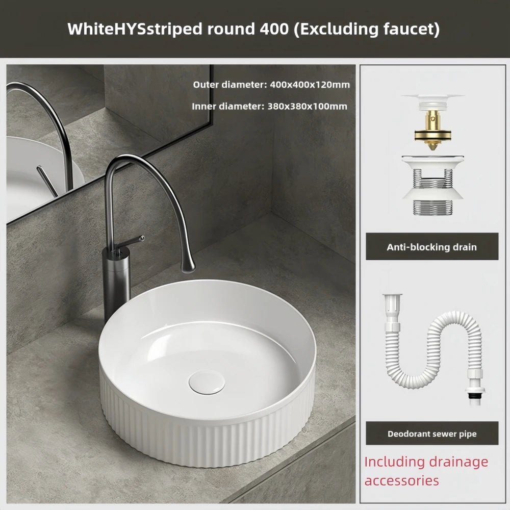 Modern Large Ceramic Bathroom Basin – Vanity Sink