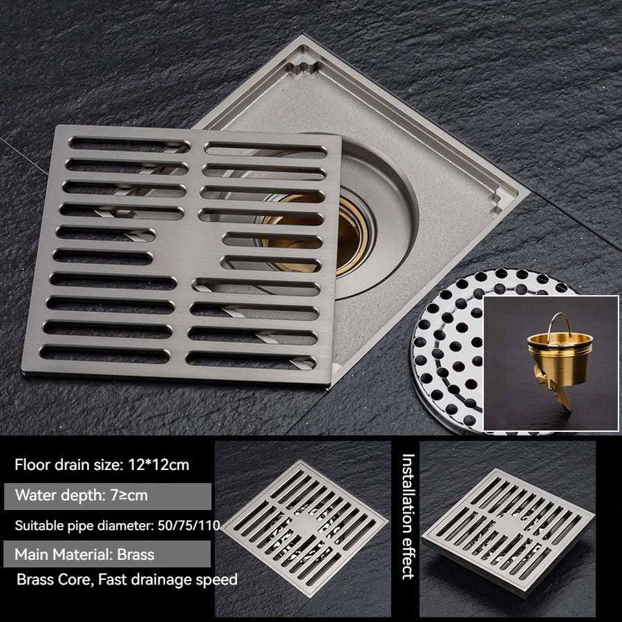 Brushed Nickel Invisible Strip Floor Drain