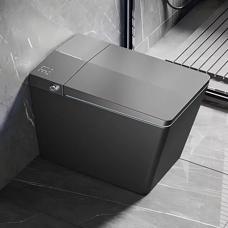 Luxury Tankless Smart Toilet – Matte Black Heated Electric Bidet