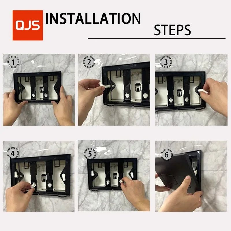 Dual Flush Plate with Lever & Mounting Frame – Matte Black (Sigma Compatible)