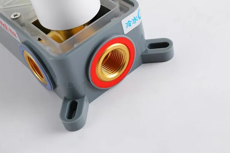 Gunmetal Wall-Mounted Basin Faucet – Single Handle Hot & Cold Mixer