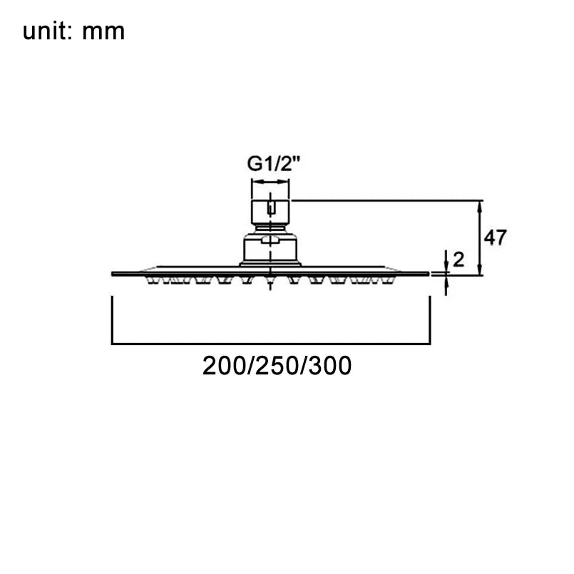 Brushed Gold Round Rain Shower Head with Swivel Gooseneck Arm
