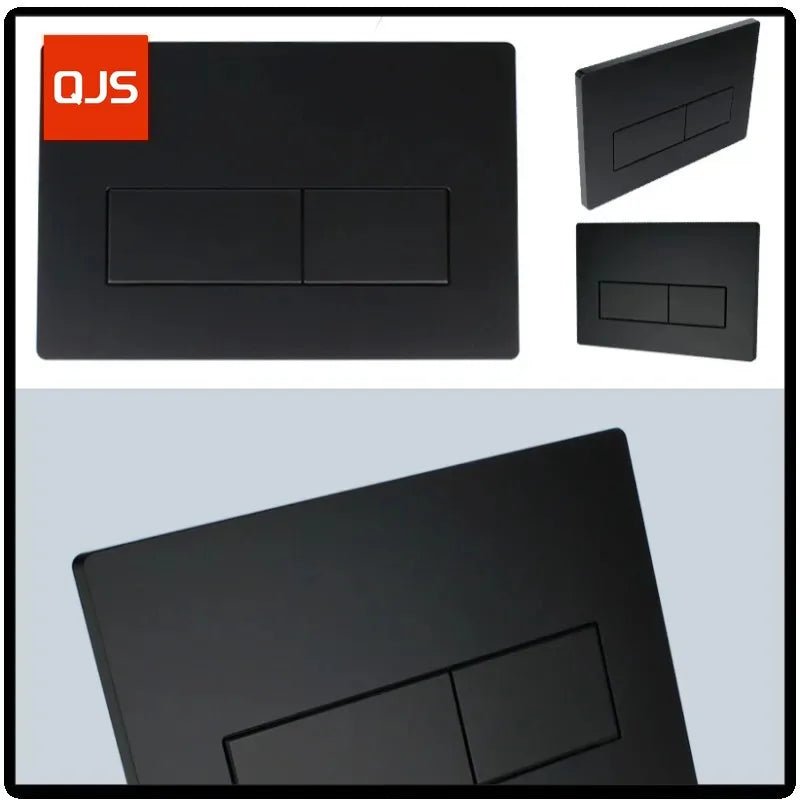 Dual Flush Plate with Lever & Mounting Frame – Matte Black (Sigma Compatible)