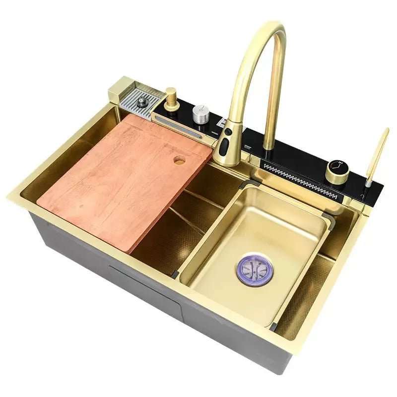 Stainless Steel Kitchen Sink – Digital Display & Ambient Light