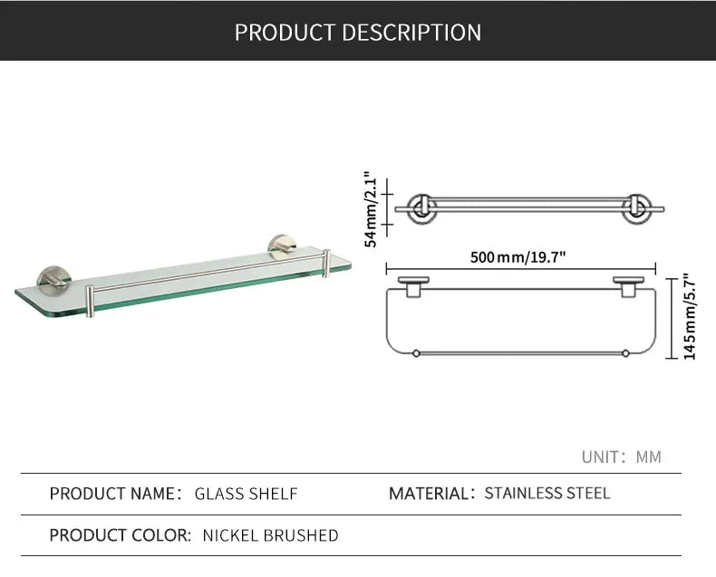 Brushed Stainless Steel Bathroom Hardware Set