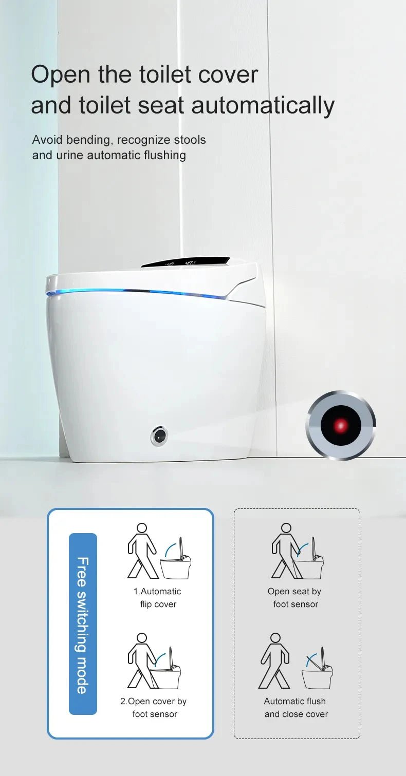 Japanese-Style Smart Commode with Auto Flush & Remote