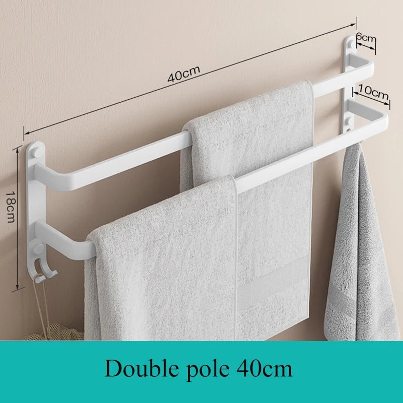 Matte Black Bathroom Accessories Set – Wall Shelf, Towel Rail, Hooks & Toilet Roll Holder