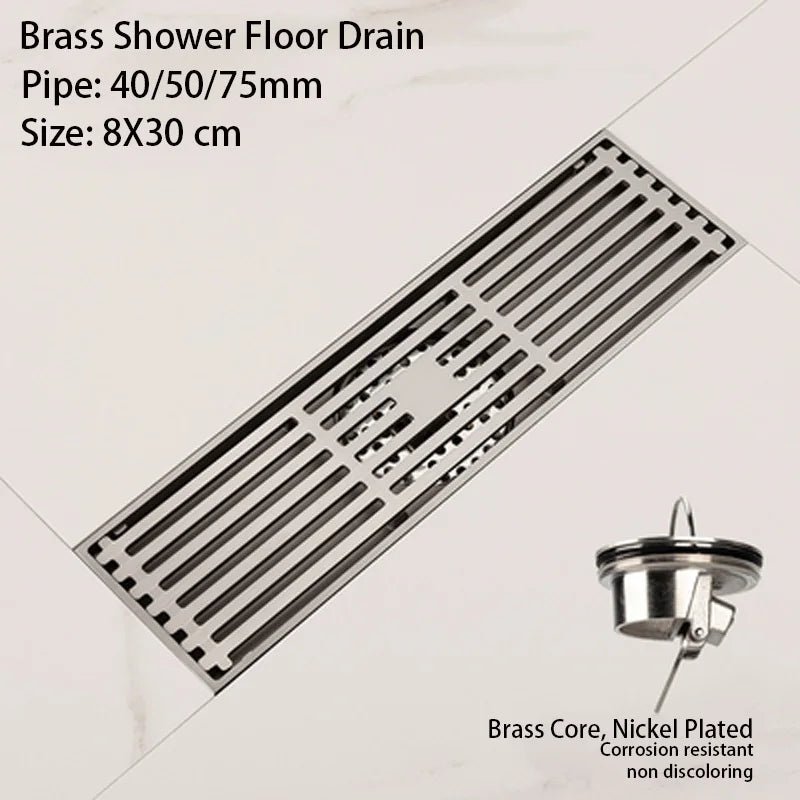 Brushed Nickel Invisible Strip Floor Drain