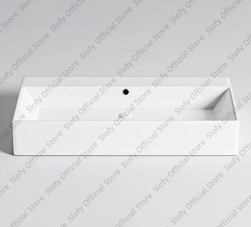 Modern White Ceramic Bathroom Basin – Luxury Multi-Size Artistic Sink