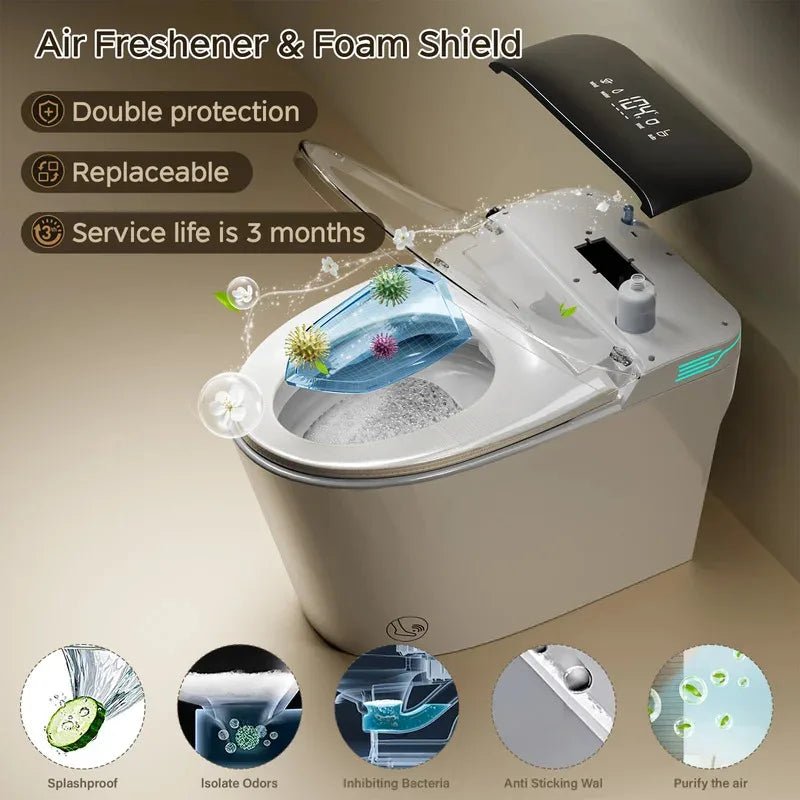 One-Piece Smart Bidet Toilet with Dual Auto Flush