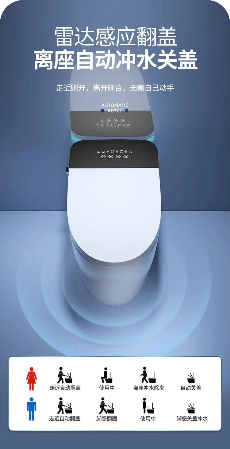 Modern Smart Toilet with Remote & Seat Heating