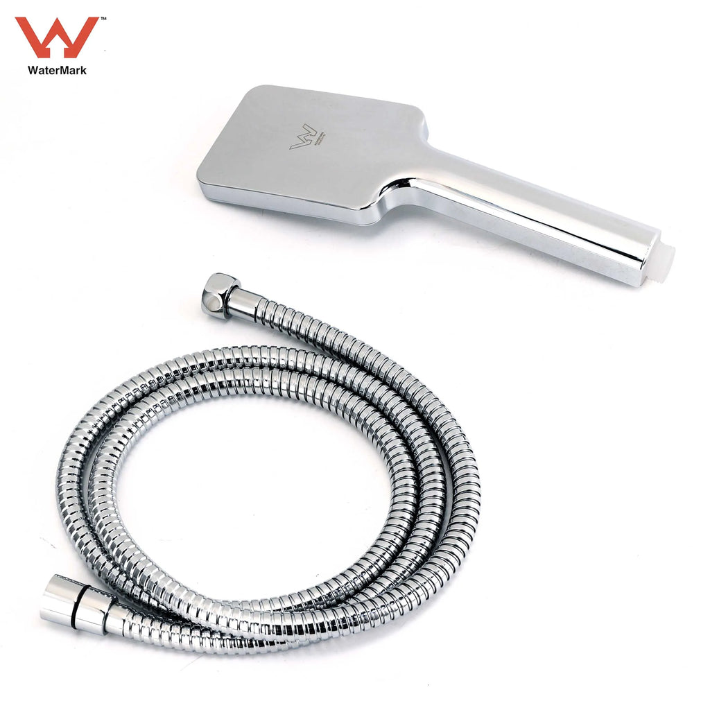 Square Rain Shower Set with 3-Mode Handheld and Sliding Rail