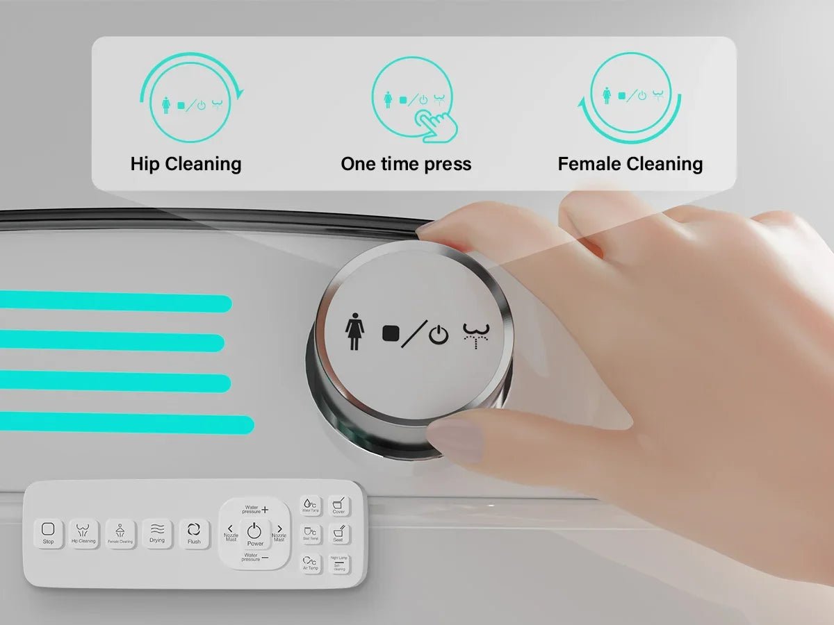 One-Piece Smart Bidet Toilet with Dual Auto Flush